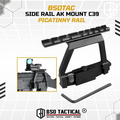 Side Rail AK Scope Mount C39 Metal Picatinny Rail