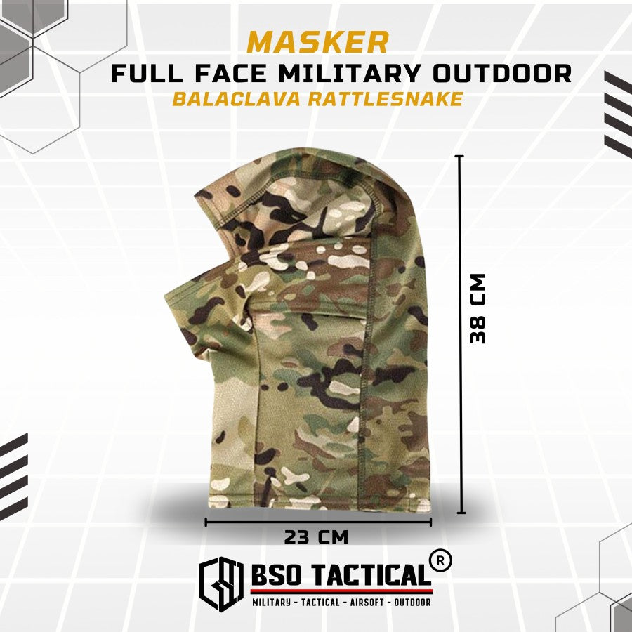 Masker Balaclava Rattlesnake Full Face Tactical Outdoor Mask