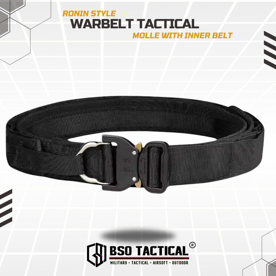 Ikat Pinggang Outdooor Belt Molle 2 Layer dengan Buckle Alloy dan Sistem Molle untuk Perlengkapan Outdoor Outer Inner Belt