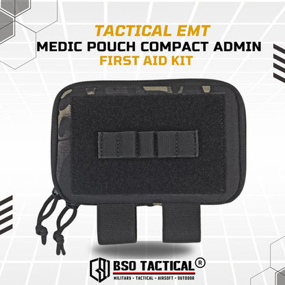 Tactical EMT Medic Pouch Compact Admin First Aid Kit Trauma Kit Organizer Molle