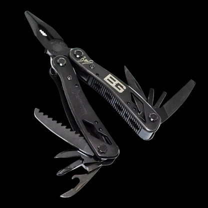 Tang GB Multiplier 10 Tools Butterfly Opening Kit Multifungsi + Bonus Black Stainless Steel
