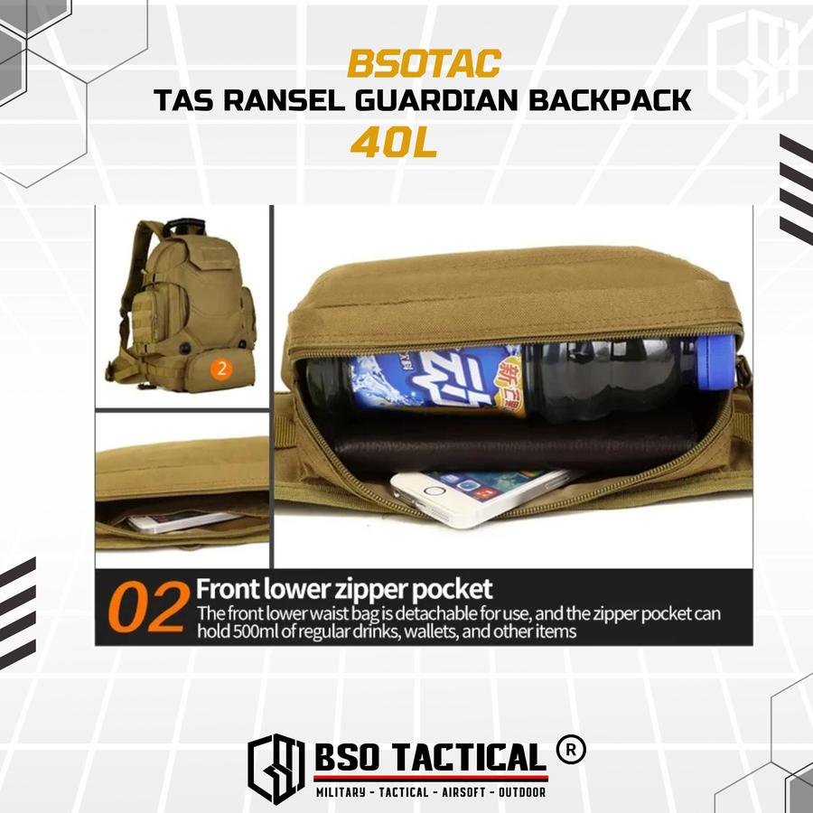 Tas Ransel Guardian Tactical Outdoor Multipurpose Backpack 40L Bag