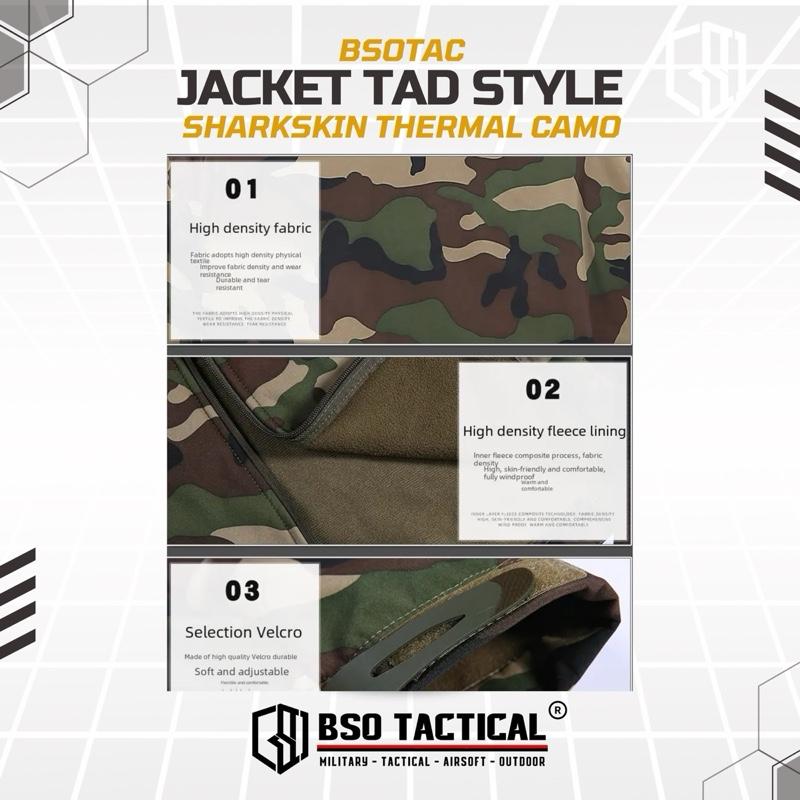 Jacket TAD Style Sharkskin Outdoor Thermal Waterproof Zipper Light Unisex Bahan Softshell Polar Windproof Jacket Hangat Angin Tahan Air