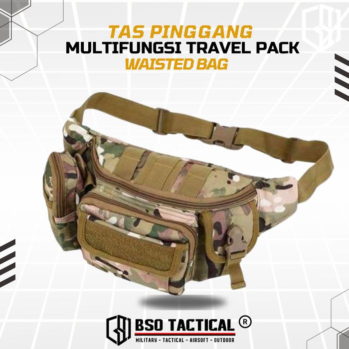 Tas Pinggang Multifungsi Travel Pack Waisted Bag Outdoor Nylon 500gr