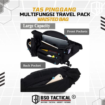 Tas Pinggang Multifungsi Travel Pack Waisted Bag Outdoor Nylon 500gr