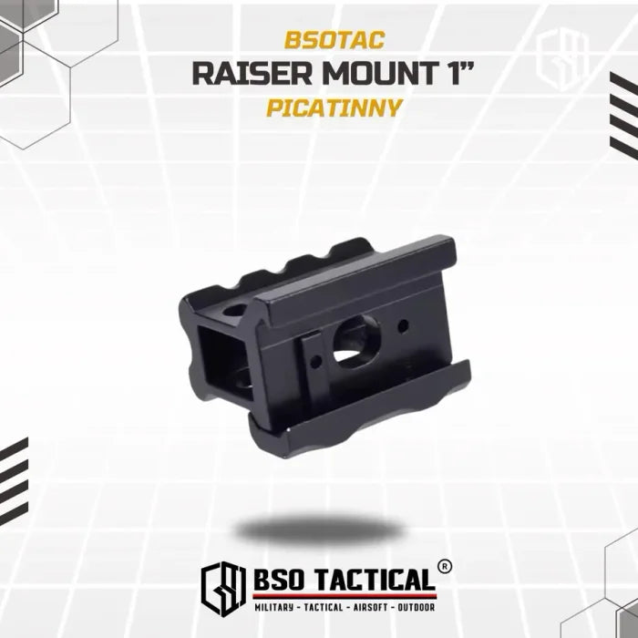 Riser Mount 1” Picatinny Rail 3 Slot Full Metal for Optic Laser Senter Flashlight