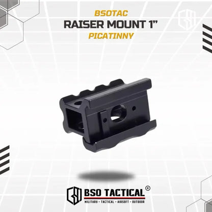 Riser Mount 1” Picatinny Rail 3 Slot Full Metal for Optic Laser Senter Flashlight