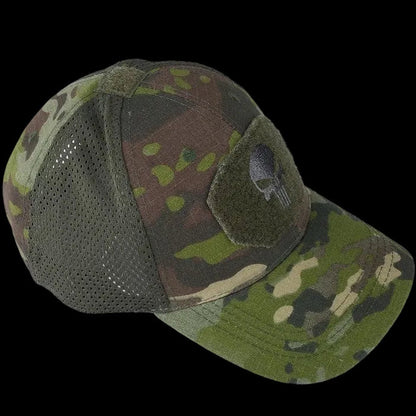 Topi Velkro Punisher Tactical Outdoor Mesh Hat Ripstop Allsize