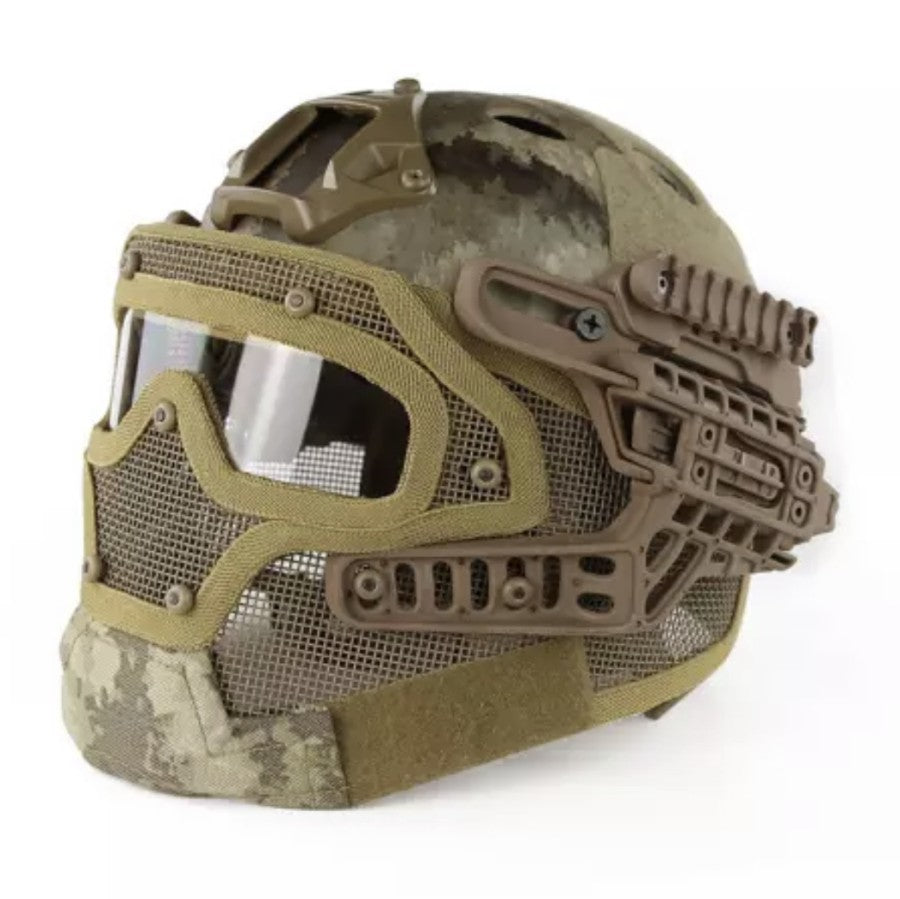 Helm Tactical Emerson G4 Full Gear Face Protection Mask Goggle Ori