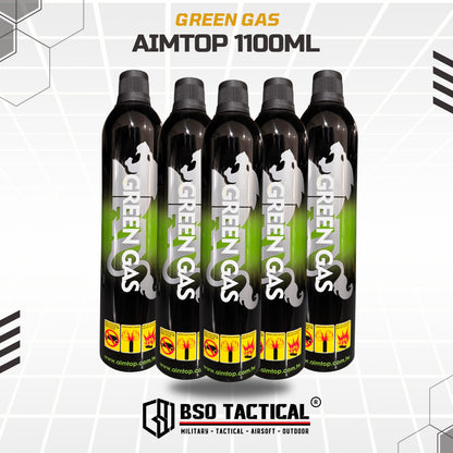 Green Gas AIM TOP Airsoft Arms ETGG 1100ML Silicon Oil Added ORIGINAL