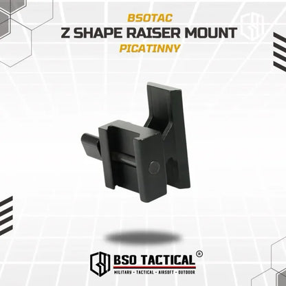Riser Mount Z Shape 3 Slot Picatinny Metal Peninggi Rail Tactical for Optic Laser Flashlight