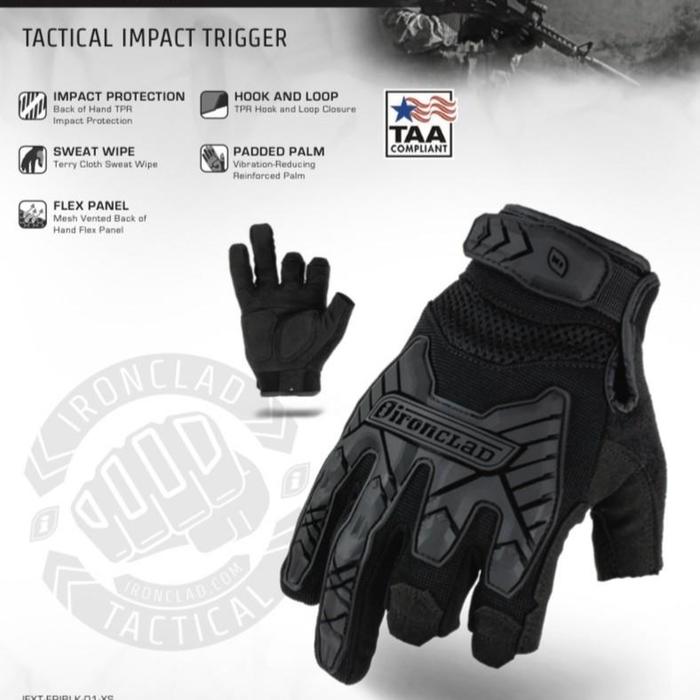 Sarung Tangan Ironclad Command Framer Impact Glove IEXT-FRIBLK