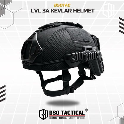 BSOTAC Helm Tactical L3A High Cut Outdoor Protection Helmet Allsize Set Custom with NVG Mount 3.0 Rail