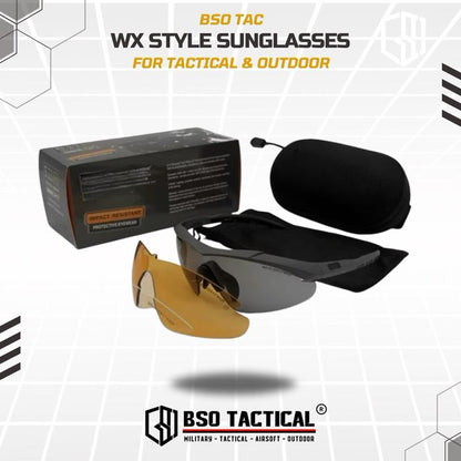 Kacamata WX Tactical Series Outdoor Eyewear Sunglasses 3 Lens