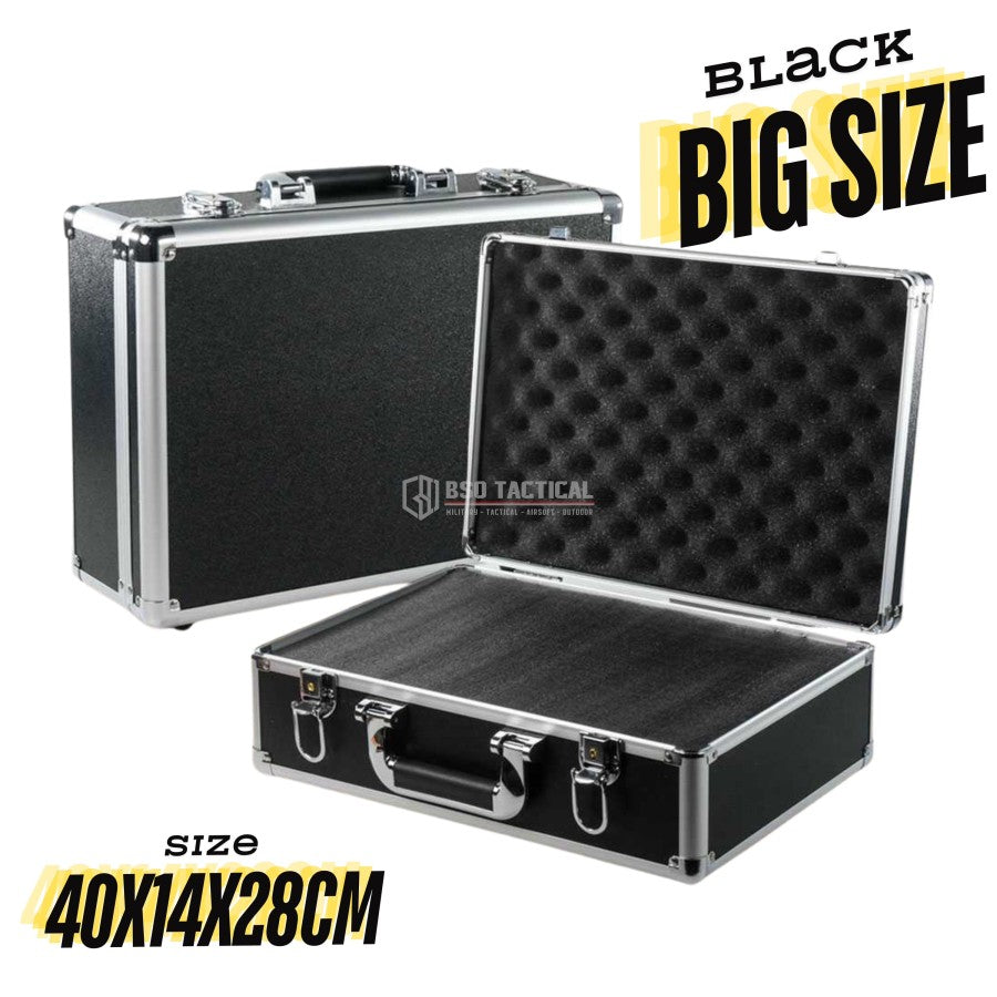 Koper Portable Multifungsi Alumunium Safety Tool Box with Key Precut Foam Case
