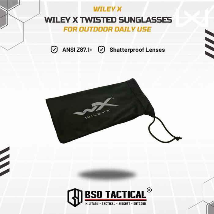 Kacamata Olahraga Outdoor Wiley X Twisted Riding Casual Sunglasses Matte Black Smoke Lens ORIGINAL