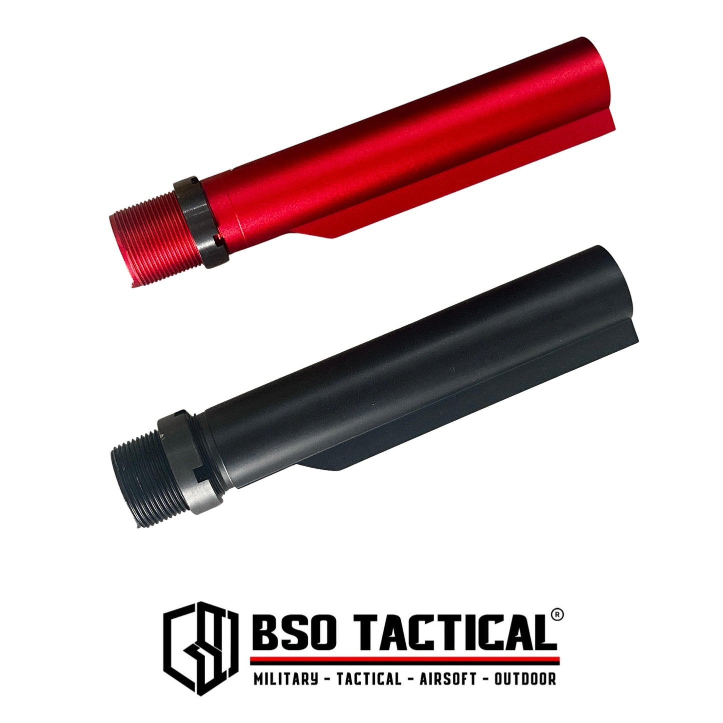 Tabung Popor Airsoft WA M4 GBB Rifle 6 Position Airsoft Pipe Stock RED