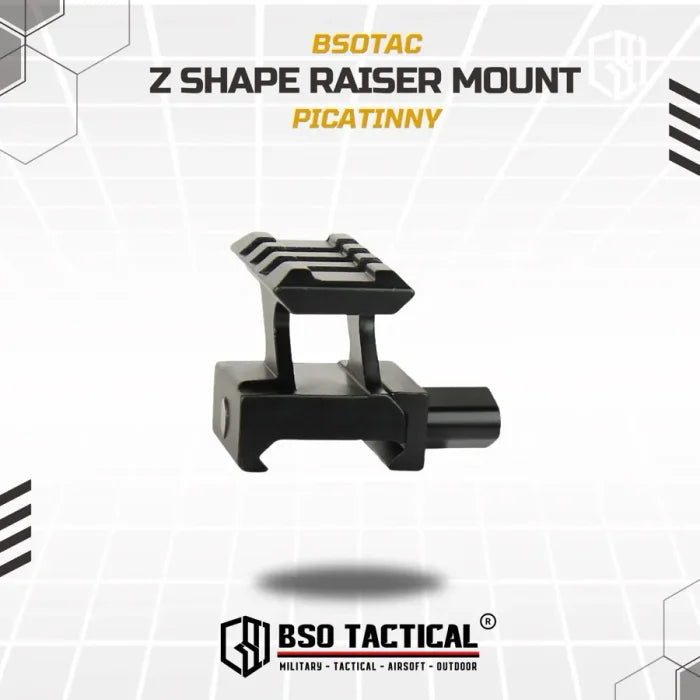 Riser Mount Z Shape 3 Slot Picatinny Metal Peninggi Rail Tactical for Optic Laser Flashlight