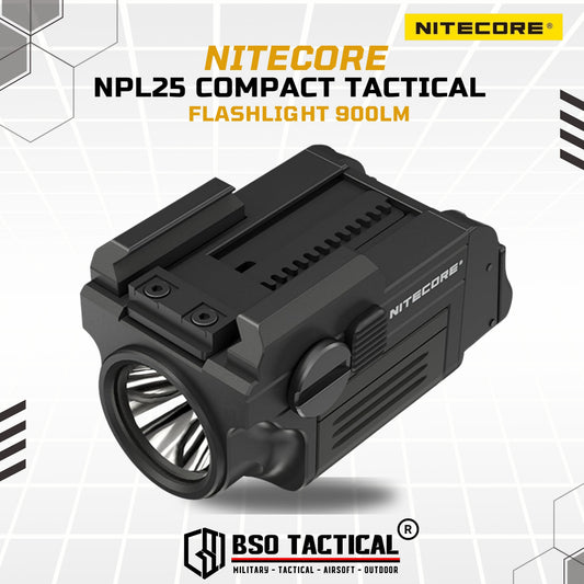 NITECORE NPL25 Compact Tactical Flashlight 900LM Picatinny Recoil Proof ORIGINAL