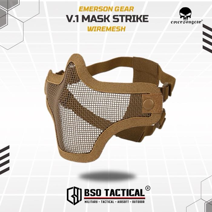 Emerson Gear V1 Masker Jaring Mesh Strike Mask Tactical Outdoor
