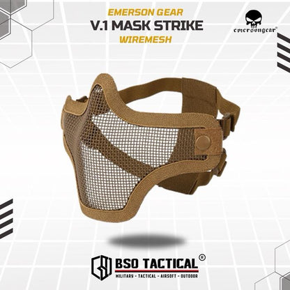 Emerson Gear V1 Masker Jaring Mesh Strike Mask Tactical Outdoor