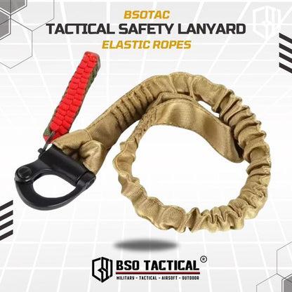 Tactical Safety Lanyard Single Point Outdoor Tali Elastic Ropes