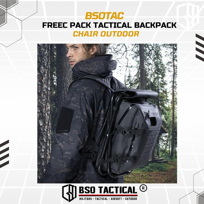 Freec Pack Tactical Outdoor Backpack Chair Camping Hiking Bag Molle