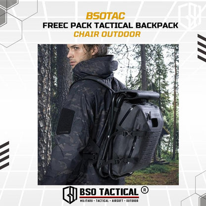 Freec Pack Tactical Outdoor Backpack Chair Camping Hiking Bag Molle