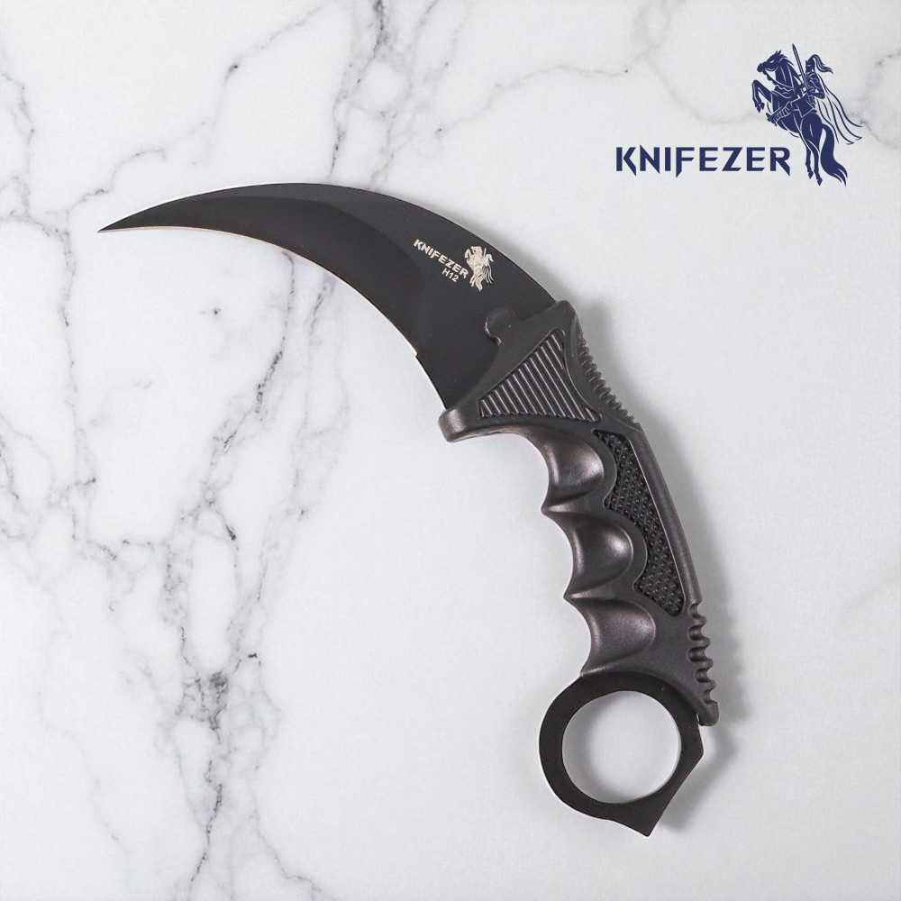 Pisau Krambit CS GO Tactical Outdoor Hunting Knife EDC Survival Knife - Black