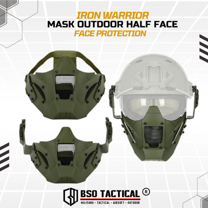 Tactical Mask Iron Warrior Half Face Protection Helmet Accesories
