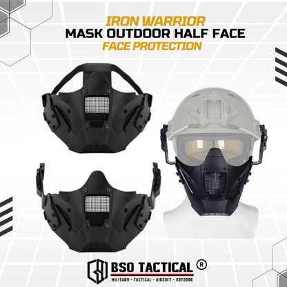 Tactical Mask Iron Warrior Half Face Protection Helmet Accesories