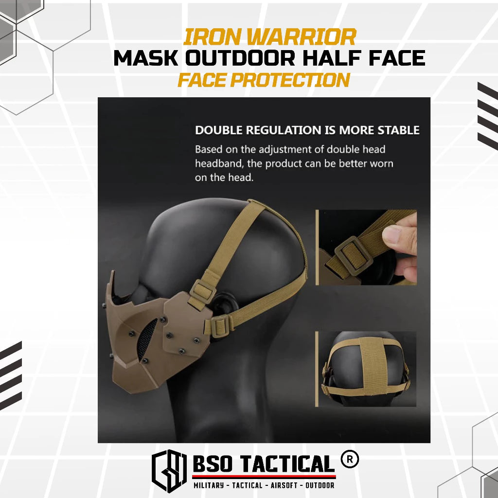 Tactical Mask Iron Warrior Half Face Protection Helmet Accesories