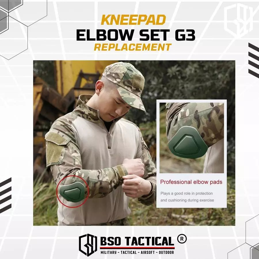 Tactical Kneepad Elbow Set G3 Replacement for Tactical Pants