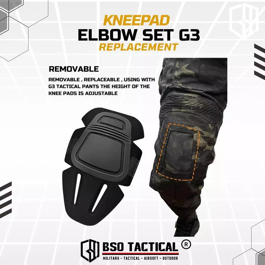 Tactical Kneepad Elbow Set G3 Replacement for Tactical Pants