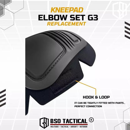 Tactical Kneepad Elbow Set G3 Replacement for Tactical Pants