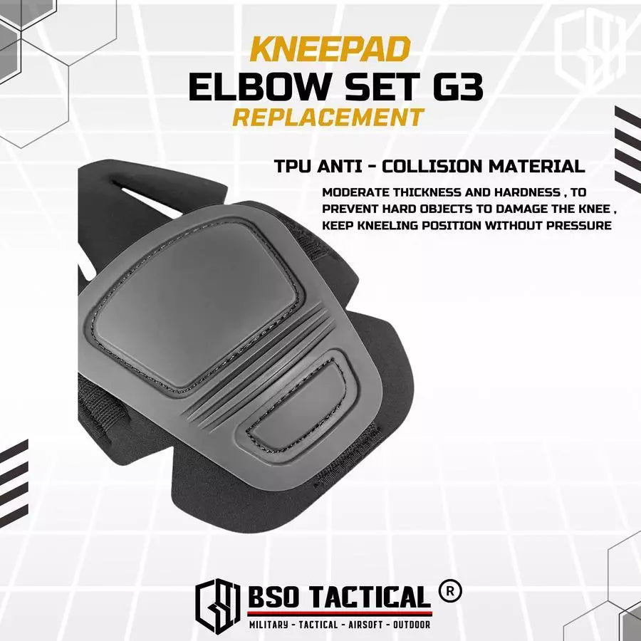 Tactical Kneepad Elbow Set G3 Replacement for Tactical Pants