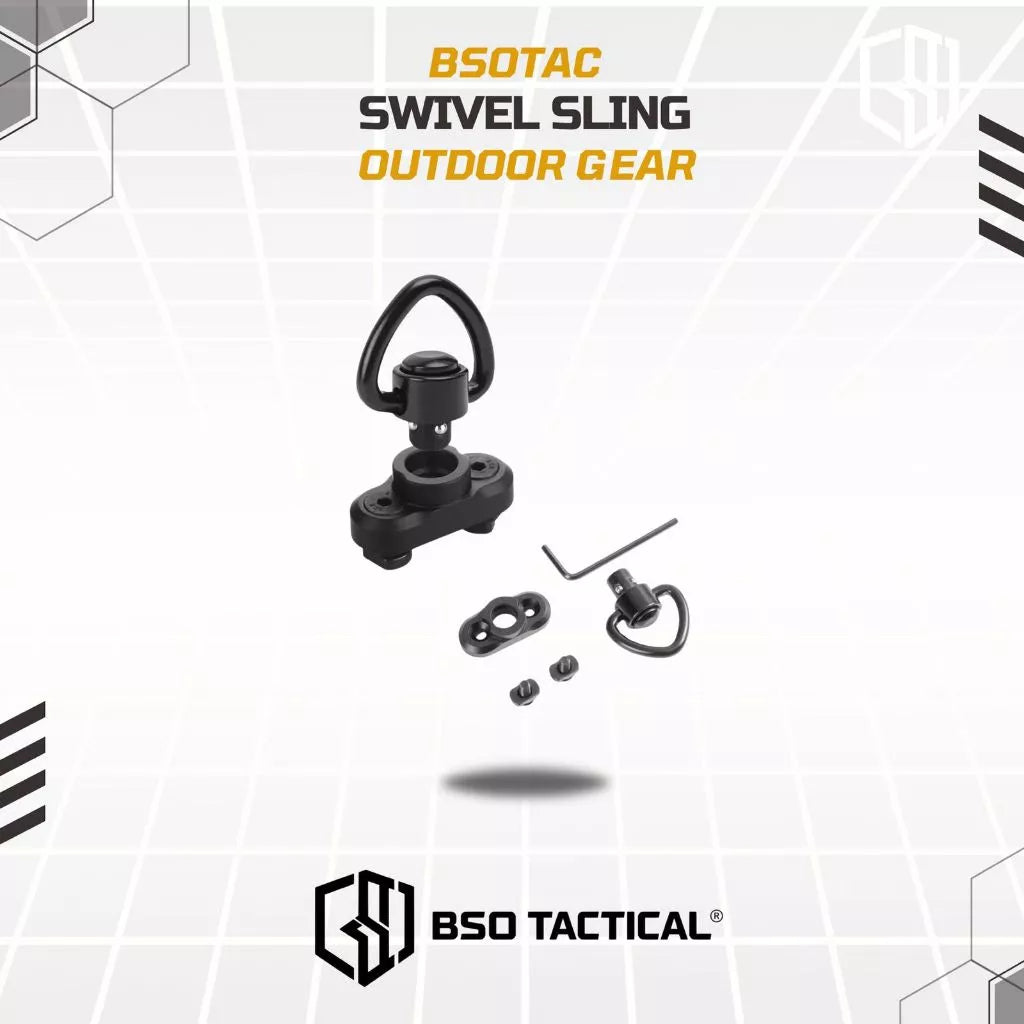 BSOTAC Kaitan Outdoor Swivel Sling Lanyard Mount Rail Gantungan Tali Bahan Alumunium