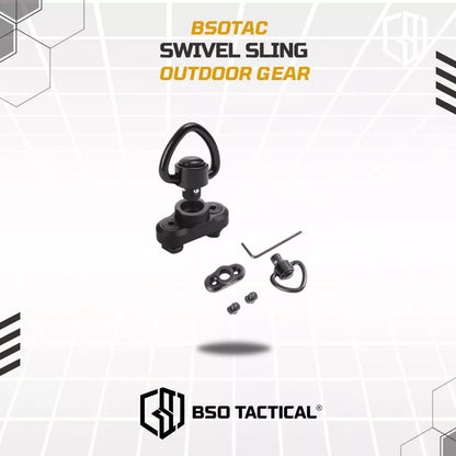 BSOTAC Kaitan Outdoor Swivel Sling Lanyard Mount Rail Gantungan Tali Bahan Alumunium