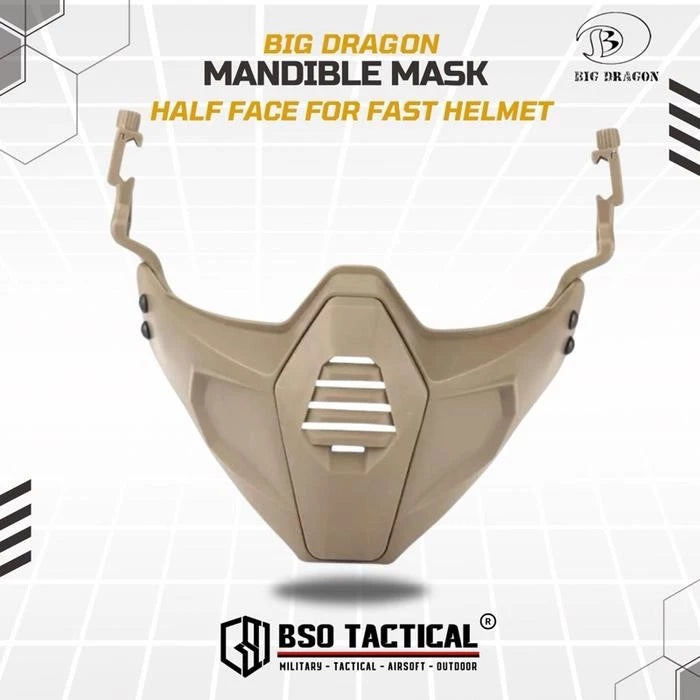 BD Tactical Half Face Mask Mandible for Tactical Helmet PJ MH BJ Helm - BD6652
