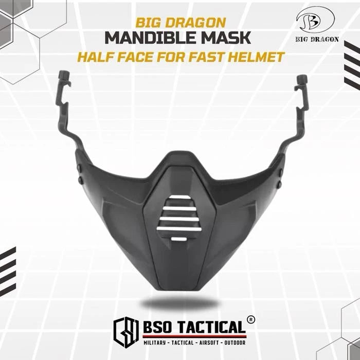 BD Tactical Half Face Mask Mandible for Tactical Helmet PJ MH BJ Helm - BD6652
