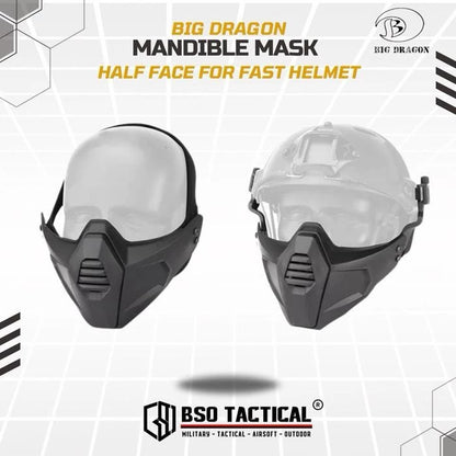 BD Tactical Half Face Mask Mandible for Tactical Helmet PJ MH BJ Helm - BD6652